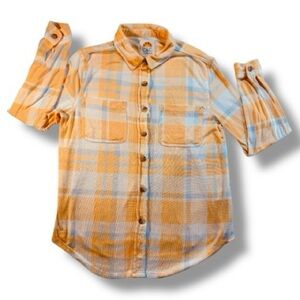 C&C California Women’s Yellow Plaid Button Down Shirt